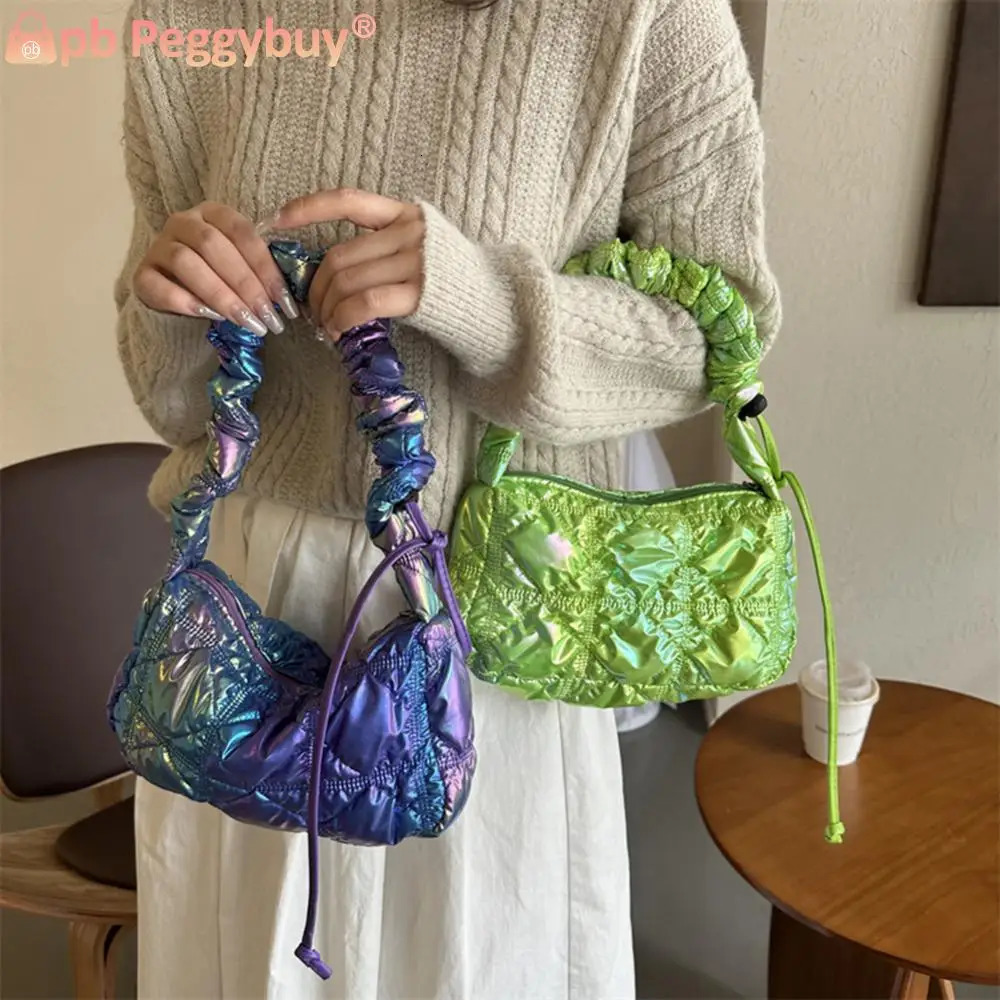 Womens Paddle Shoulder Bag Fashion Cloud Fold Bag Versatile Quilted Crossbody Bag Girls Fashion Wallet 241023