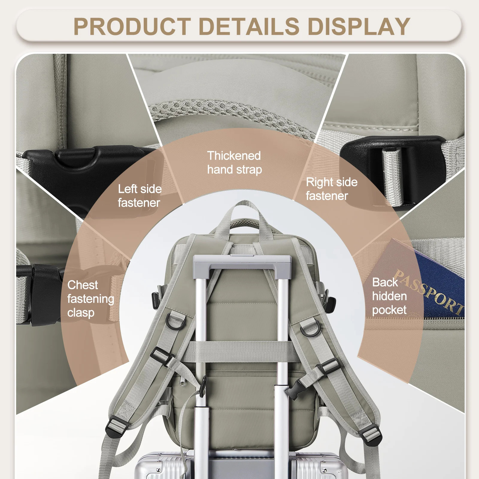 Likros Travel Backpack Cabin Bag 40x20x25 Ryanair Flight Backpack Portable Expandable Anti theft Laptop Backpack 241023