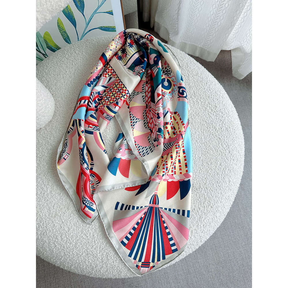 Neckerchief Fashion 2024 Scarf New Scarves Printed Shawl B 100% go Wraps 90X90cm Hijab Twill Womens Silk scarf designers