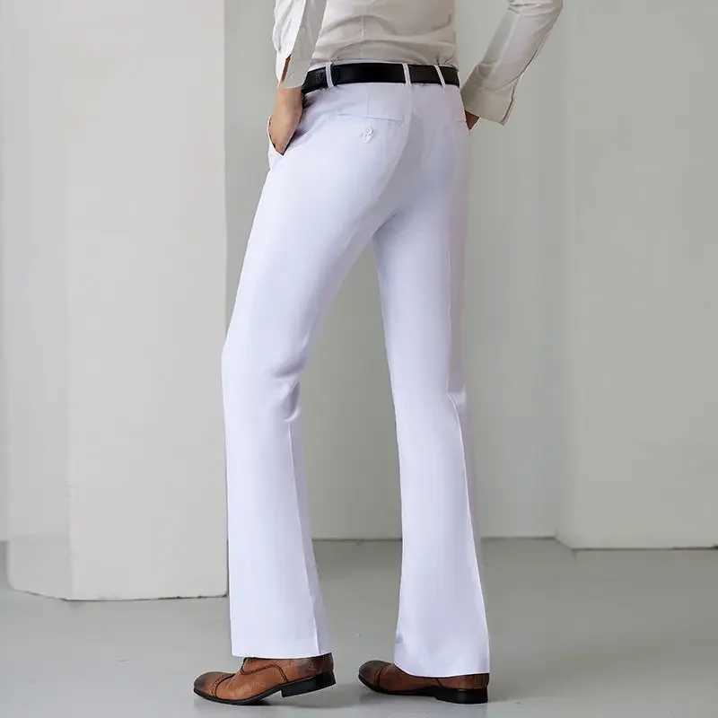 Mens long pants elastic bell mouth elastic drawstring mens suit long pants thin casual custom clothing provides high qualityXJ250412