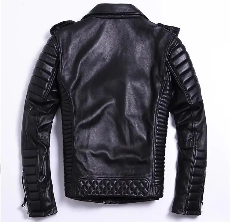 CC store. Cool Motor Rider leather jacket.quality slim fit soft sheepskin coat. Large fashion mens streetwear 241023