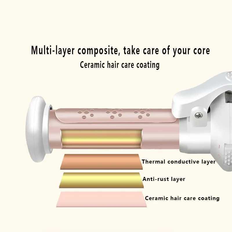 Cordless Curling Iron 1-inch Ceramic Curler Professional 2-in-1 Mini Curler for Loose Curling USB Charging Portable M241022
