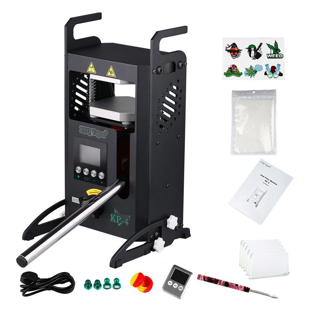 4 Tons Pressure Hydraulic Dab Rosin heat press machine Kp-4 Dual heating Plates Temperature Digital Display Screen