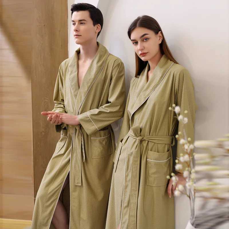 Mens pajamas Wfle Bathrobe long Sve Spwear Bathrobe evening gown cardigan wool sweater dress womens home clothing pajamas Pj W241023