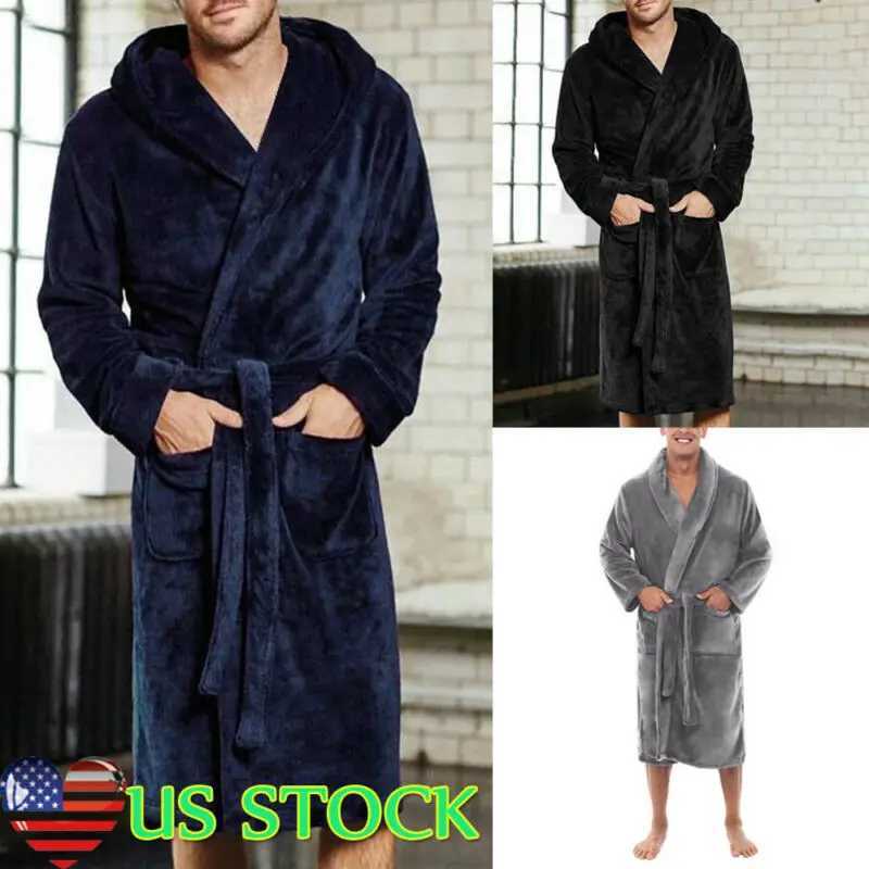 Fashionable casual mens yukata flannel V-neck long Sve couple mens yukata plush Shl kimono warm mens yukata W241023