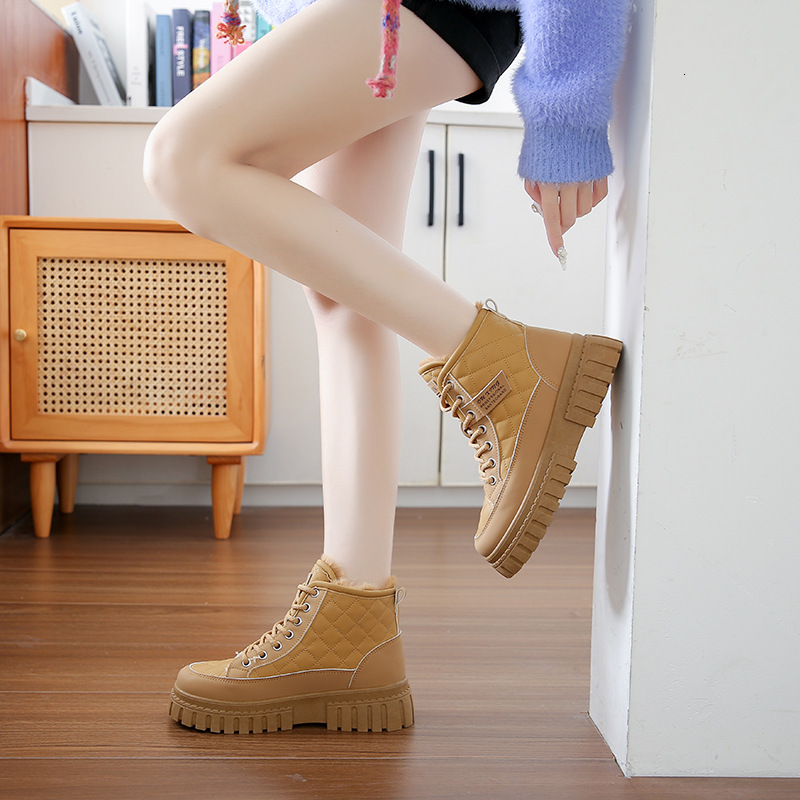 Winter New Snow Martin Shoes Warm and Velvet Thick Short Women's Cotton Boots