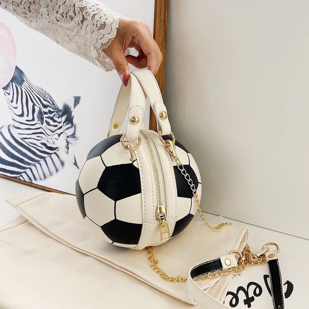 Fashion womens handbag round basketball football shaped party bag artificial leather cross body girl coin wallet shoulder bag 241023