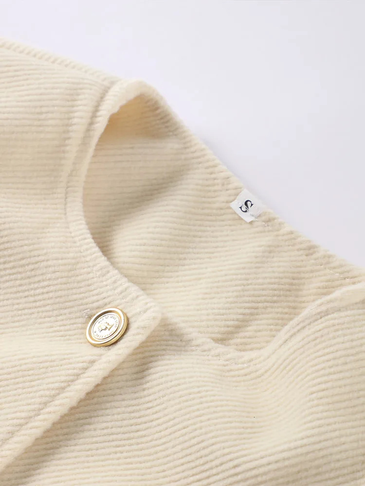 Womens coarse woolen jacket single chest elegant loose jacket long sleeved jacket womens thick casual office womens jacket fashionable top 241023