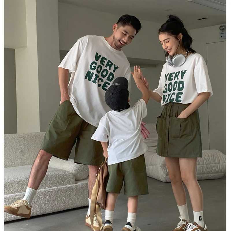 Mother and Daughter Fashion Skirts Family Look Clothes Korean Style Father Son Same Shorts New Parent-child Outfit Summer 2024XJ241008