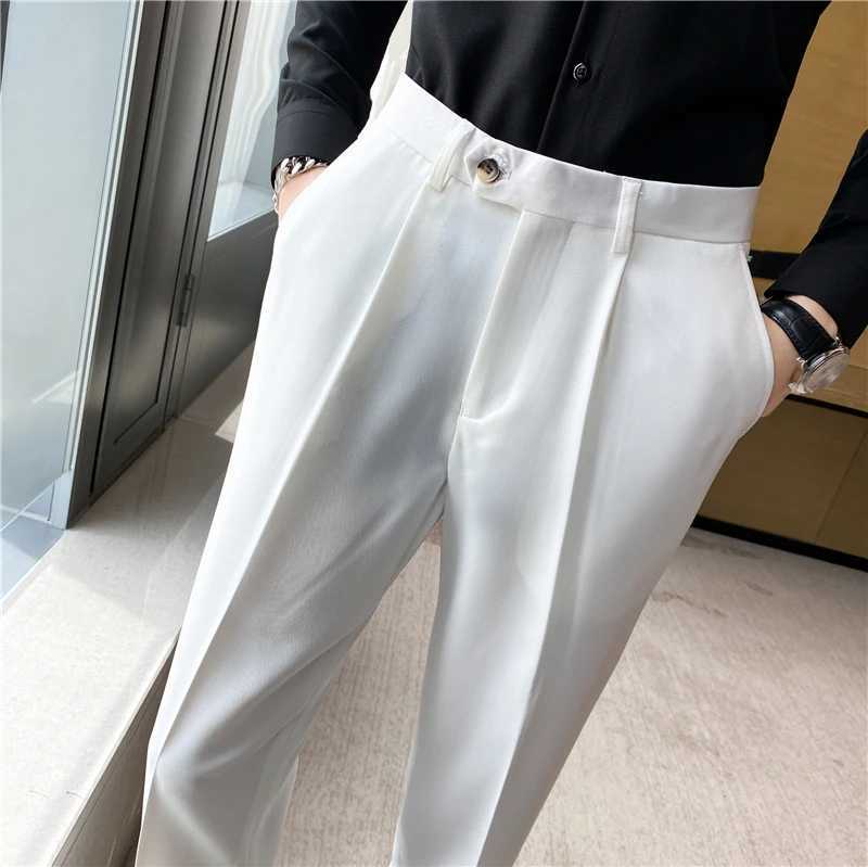 Groom White Suit Pants Men Formal Wear Dress Trousers Slim Fit Trousers Men Business Pants Men High Quality Dress Suits Pants 36X241023