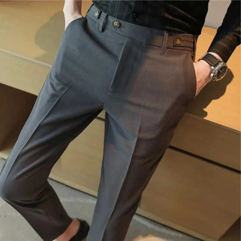 Men Formal Wear Trousers Quality Men Summer Boutique Suits Pants British Style Fabric Business Casual Suit Pants 38-28X241023