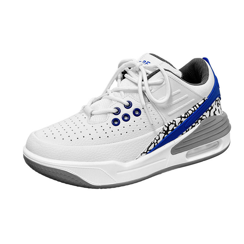 New Chic Blue Trendy Basketball Versatile for Men and Women, Couple Air Cushioned High Top Running Shoes