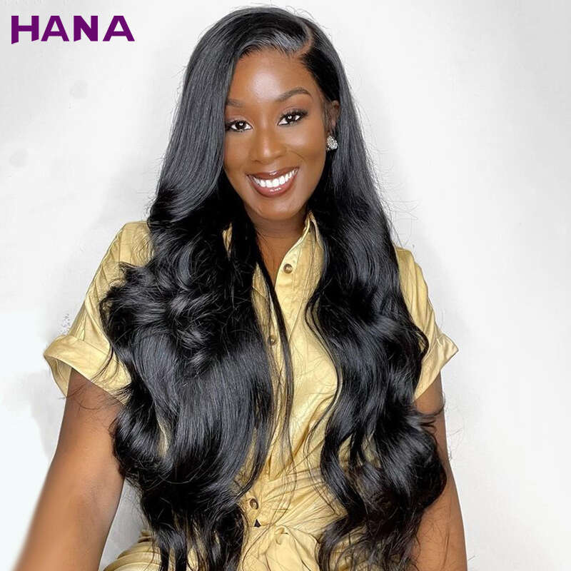 Brown Highlights 13X4 13x6 Body Wave Frontal Human Hair Wigs For Women Remy Pre-Plucked 5x7 Lace Closure Wig