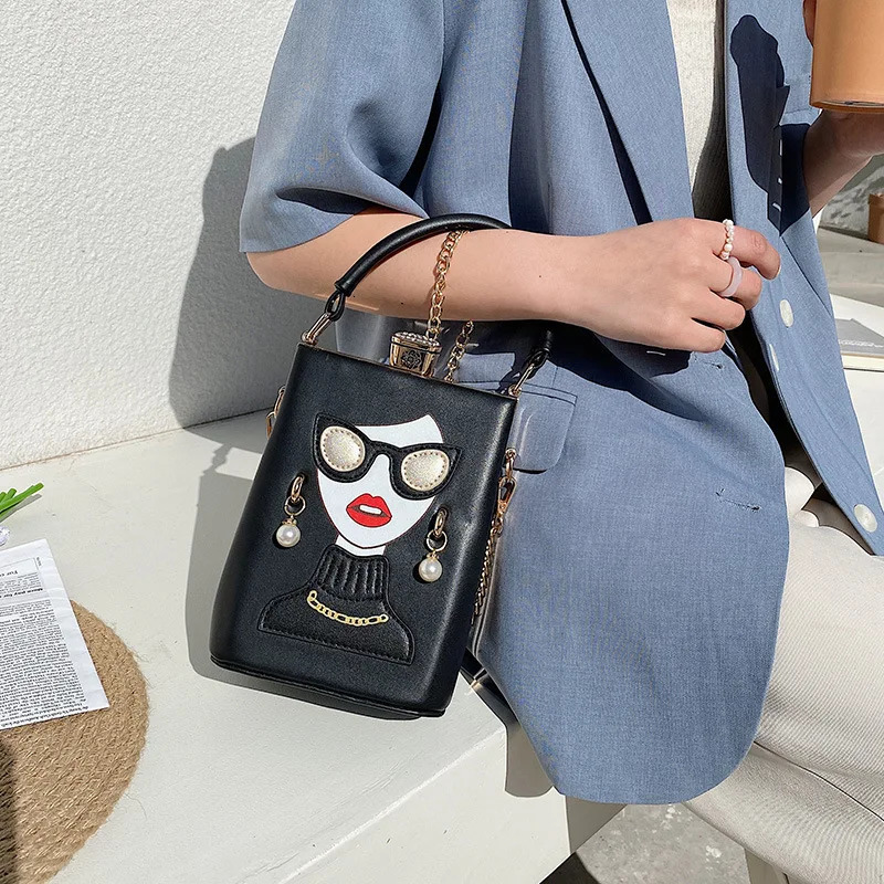 Womens Novel Womens Shoulder Bag Fashion PU Leather Top Handbag Womens Clutch Wallet 241023