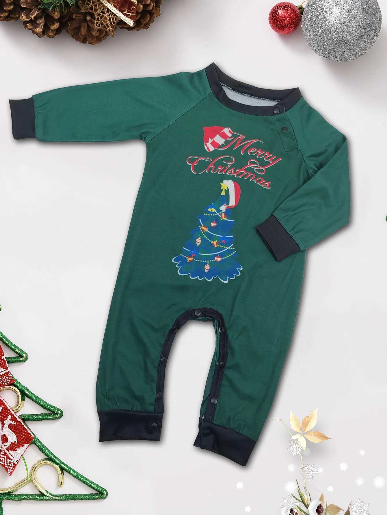 2024 Christmas Pajamas Family Father Mother Kids Girl Baby Top+pants Matching Outfits Clothes Set Xmas Pyjamas HomewearXJ241008