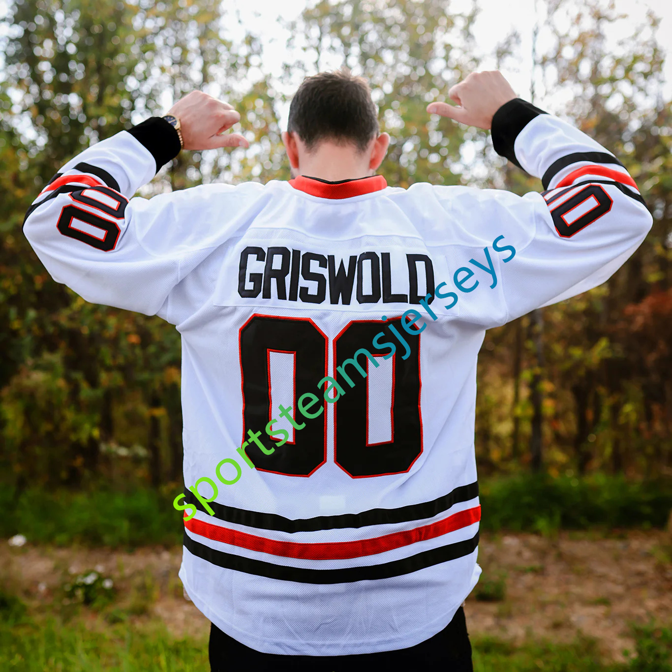 Christmas Vacation customize #00 Family Hockey Jersey & Knitted Pom Beanie Set