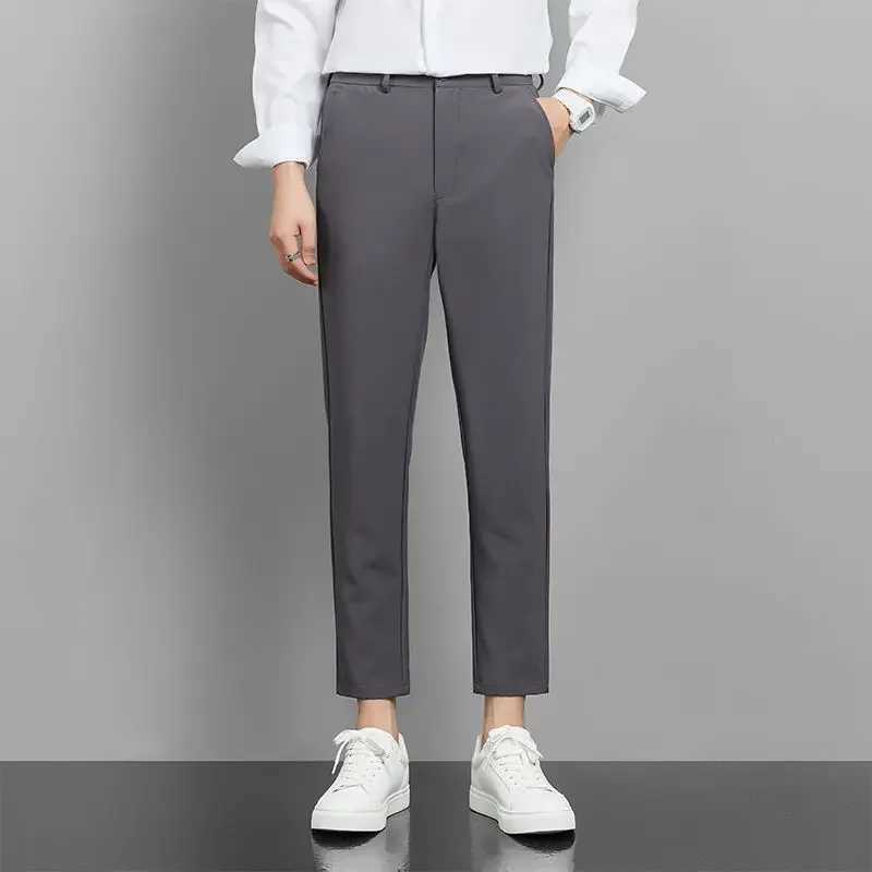 Draped Fluid Man Suits Pants Gray Trousers for Men Plus Big Size Cheap Fabric Thin Casual New in Anti-wrinkle Dress Slacks UpX241023