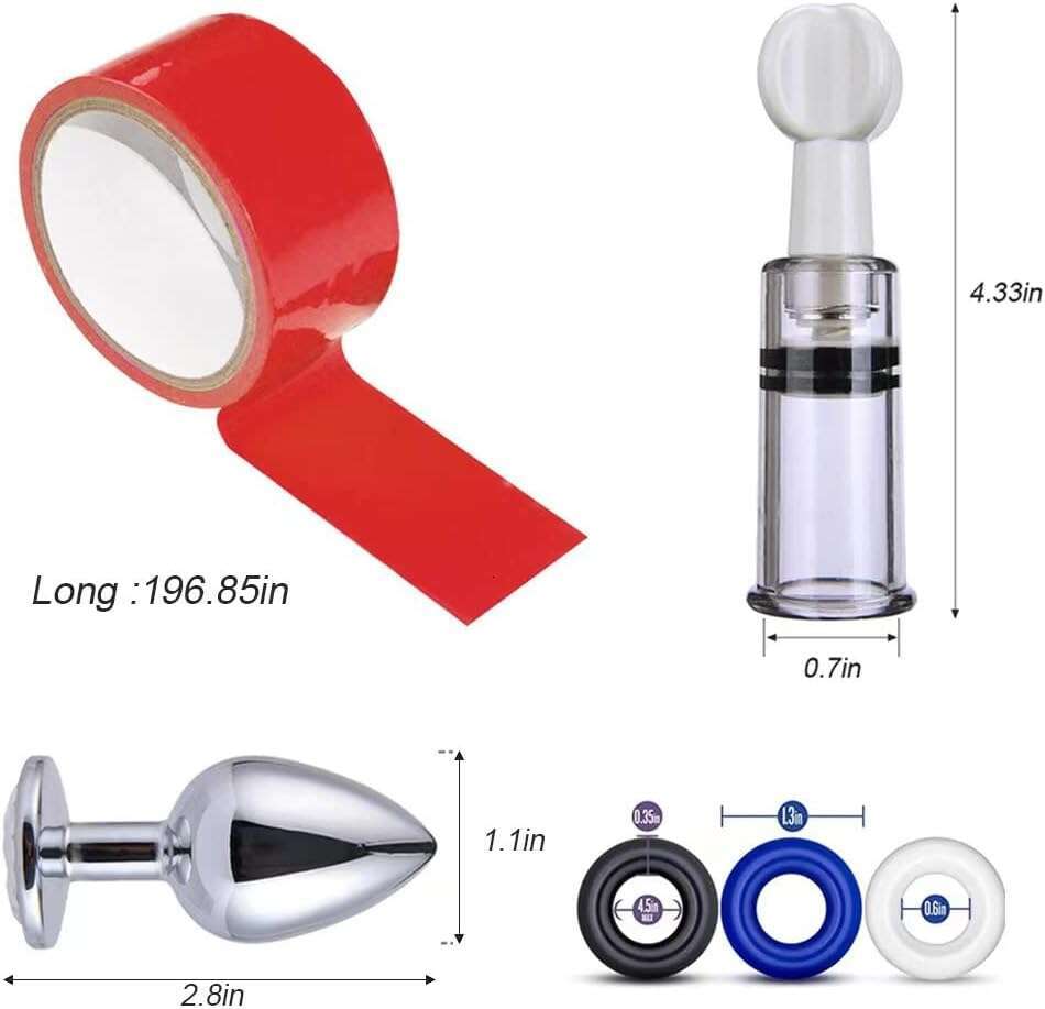 BDSM Toy for Adult Couples,34pcs Sex Toys Kit for Bondaged Restraints with Handcuffs Sex and Anal Plug Toys,Body-Safe Sexual Pleasure Tools for Women 