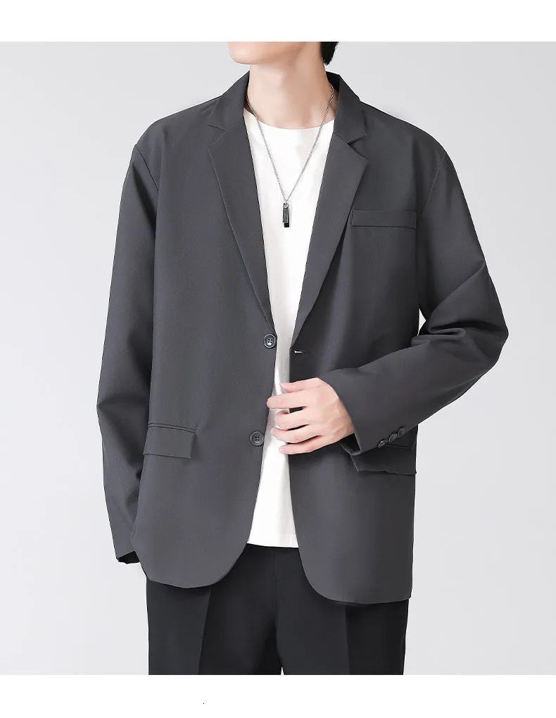 Mens clothing Korean version business version handsome casual loose sense Niche Versatile Suit Jacket Breathable Slim Fit Pocket 241023