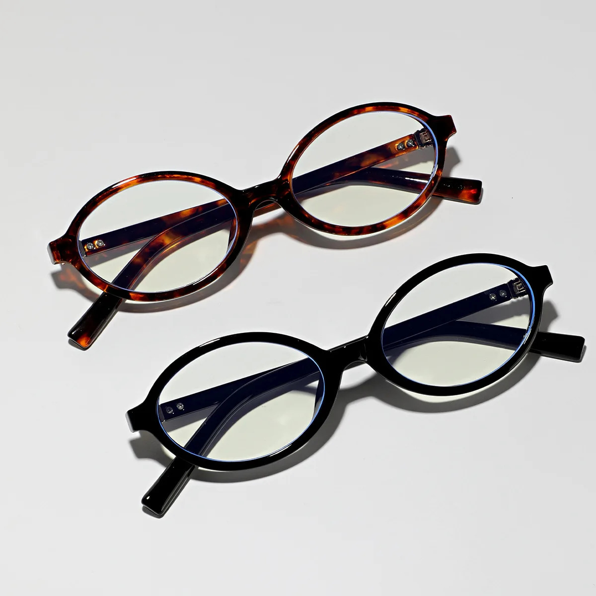DDDLONG anti blue light oval glasses prescription glasses frame mens sunglasses womens optical lens replaceable glasses D399 241023