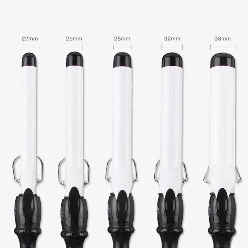 Professional ceramic curling iron for quick heating LCD temperature adjustment womens curling iron splicing and styling tool M241022