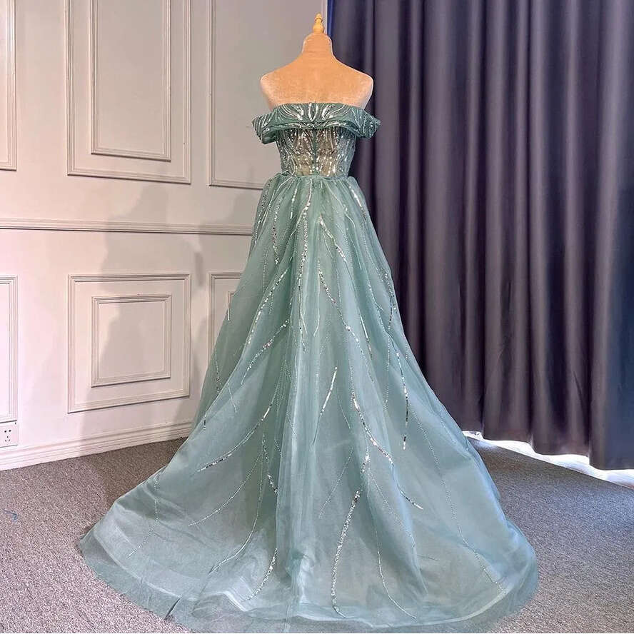 Arabic Split Stunning Dubai Evening Dresses With Detachable Skirt A E Off Shoulders Backless Seqined Long Party Ocn Gowns Prom Wear Bc18177