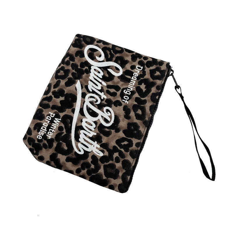 SAINT BARTH Autumn Winter New Women's European And American Clutch Bag leopard Print Canvas Diving Handbag
