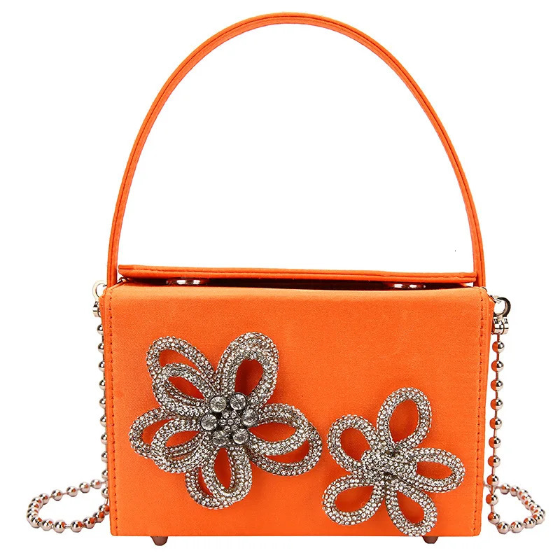 3D floral small cross shaped female messenger bag luggage party evening shoulder handbag 241023