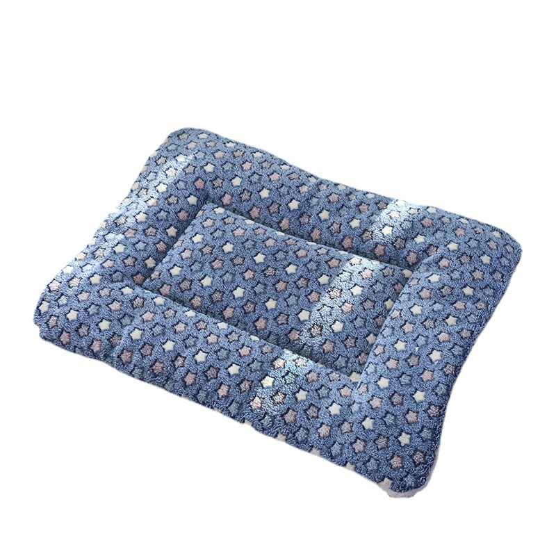 Thickened plush cushion cat litter cat sleeping mat kennel coral velvet dog blanket cotton pad warm nest pad