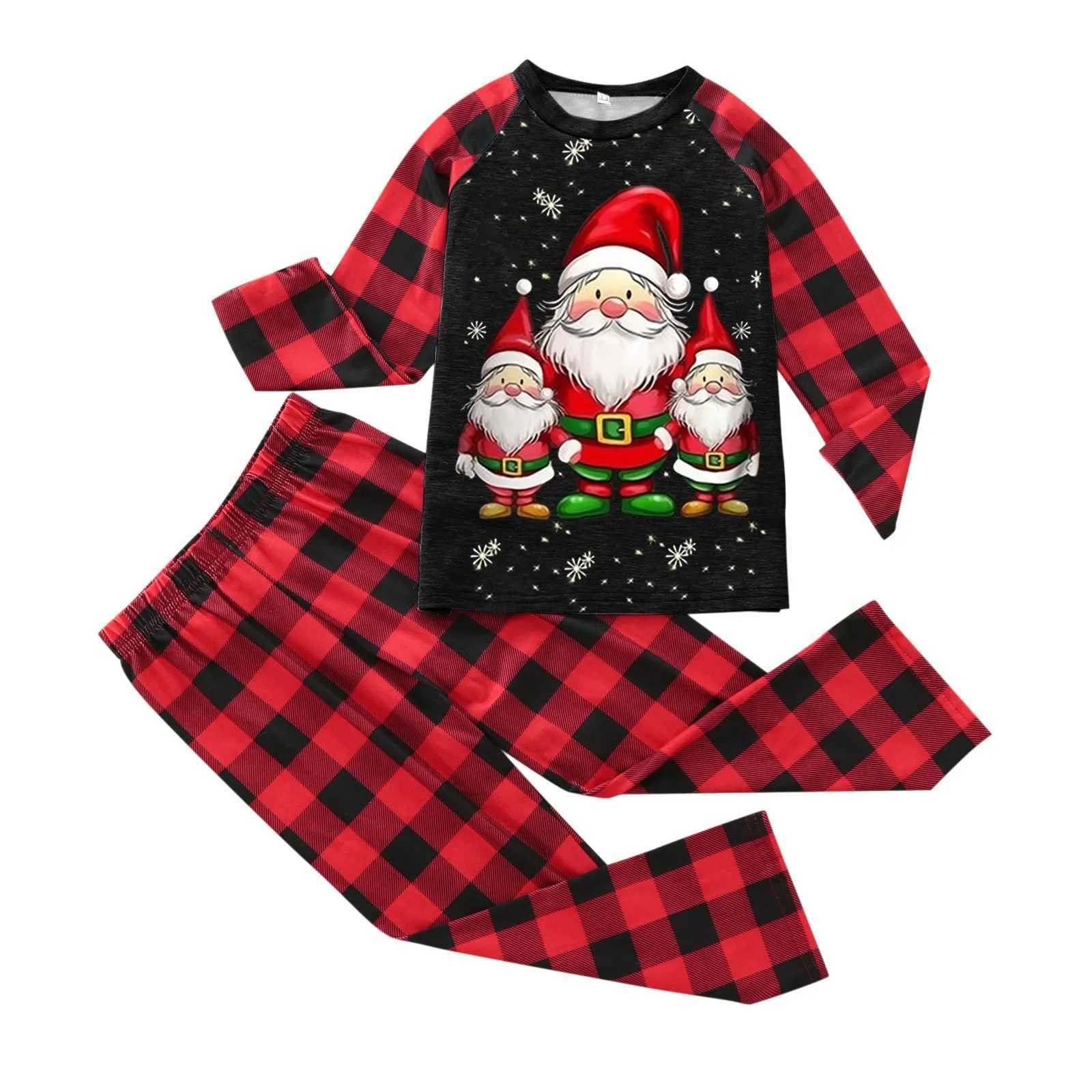 Christmas Sweet Parent-child Outfit Cute Santa Claus Patterned Clothing Mother And Daughter Matching Set pijamas navidad familiaXJ241008
