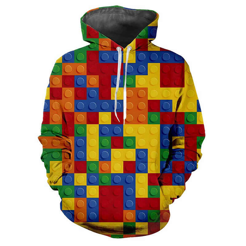 Shine Hole D Printing Hoodie Personality Street Harajuku Drawstring Pullover Sweatshirt Hip Hop Trend Autumn New Hooded Coat rawstring