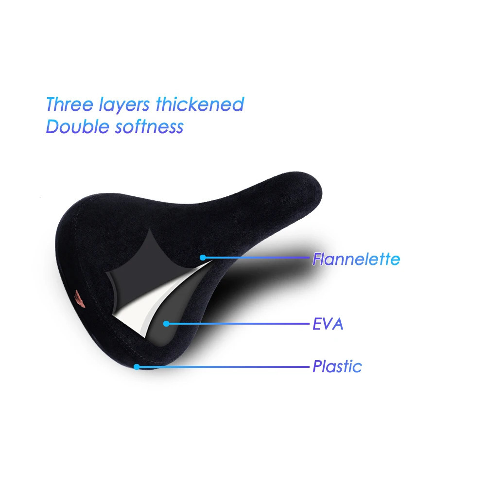 Funsea bicycle saddle wheel black with bicycle seat flange Wright bicycle seat embroidery 8mm rail 241022