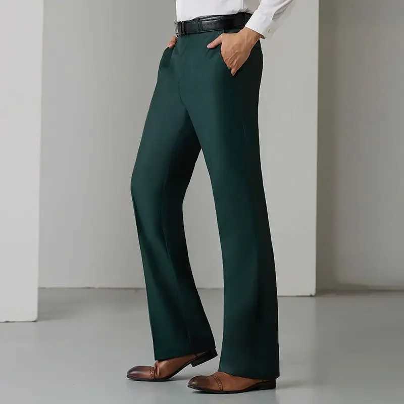 Mens long pants elastic bell mouth elastic drawstring mens suit long pants thin casual custom clothing provides high qualityXJ250412