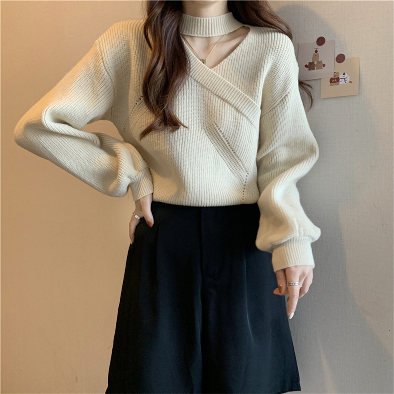 Ddmytoys Red Neck For Autumn Winter Women Clothing New Design A Sense Of Caution Knitted Sweater With Bottom Layer And Korean Version Top F1023#38