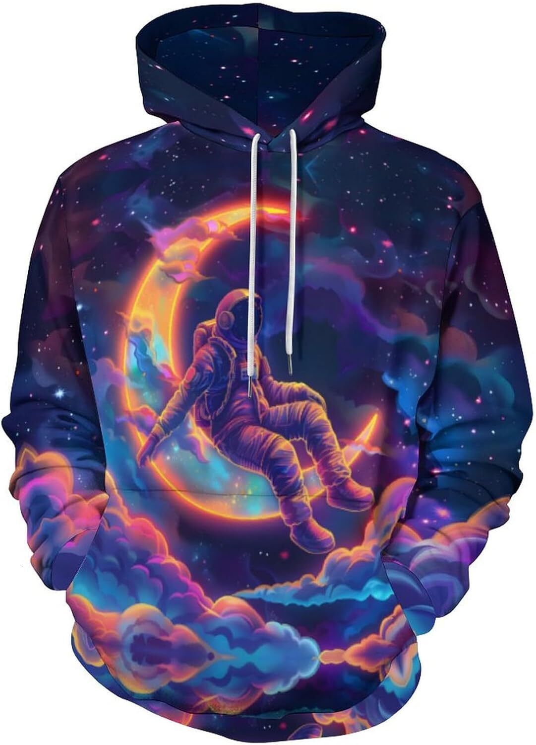 Hoodie for Mens Womens Unisex 3D Digital Print Sweatshirts Hooded Top Galaxy Pattern Pullover Hoodie Graphic Hip hop Warmth