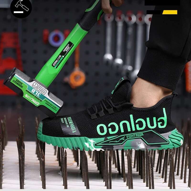 Puncture Proof Breathable Boots Anti-stab Safety Men Steel Toe Man Construction Work Shoes Male Sneaker nhggfre