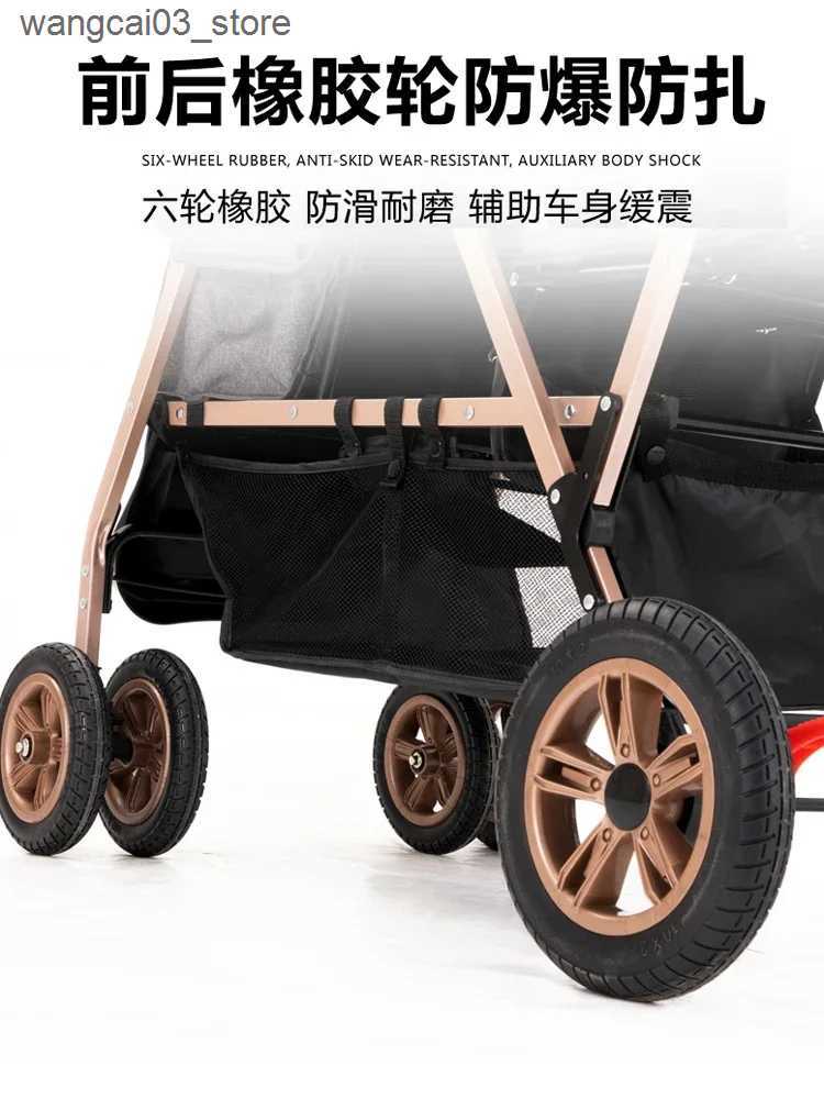 Strollers# Twin Strollers for Baby Twins Cart Pram Mutifunction Lightweight Foldable Childrens Stroller Childrens Trolleys L240910