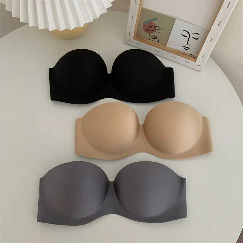 Women Sexy Strapless Bra Invisible Push Up Bras Underwear Seamless Solid Without Straps Bralette LingerieX241022