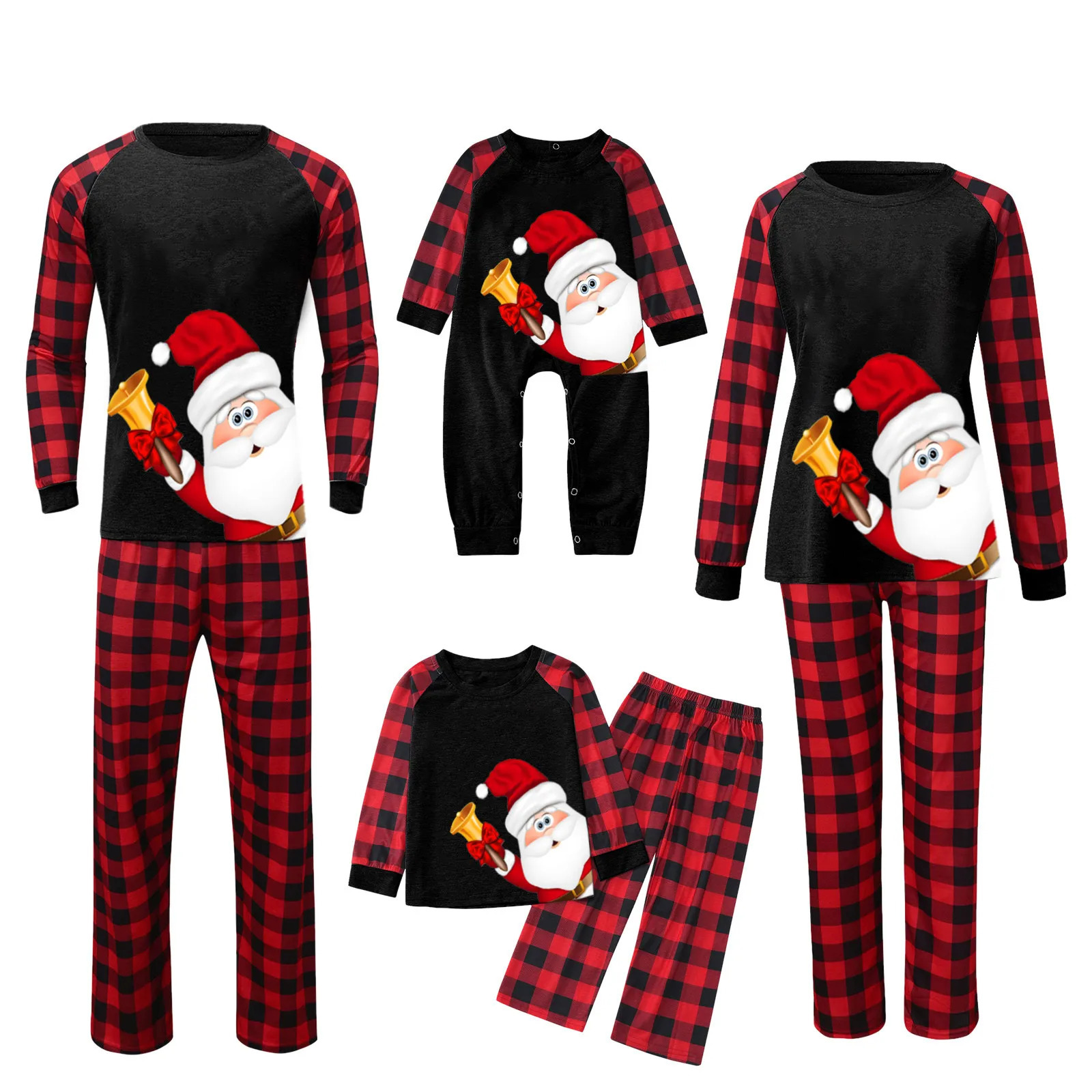 Santa Claus prints Christmas family matching sets Christmas shirts tops and pants Christmas pajamas Navidad Para Familias 241022