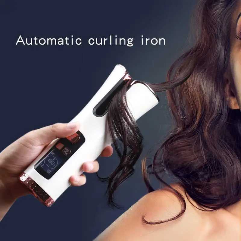 New Arrival Automatic Curling Iron Cordless Curler Automatic Rotating Ceramic Curler Rechargeable USB Hairpin Curling Rod Z241022