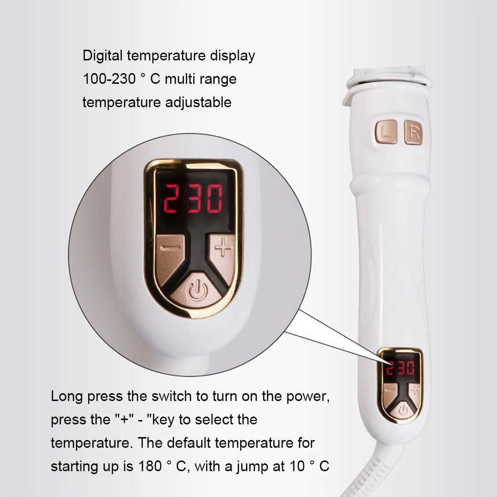 New Arrival LCD display electric curling iron - portable and convenient hair styling tool for small professions Z241022