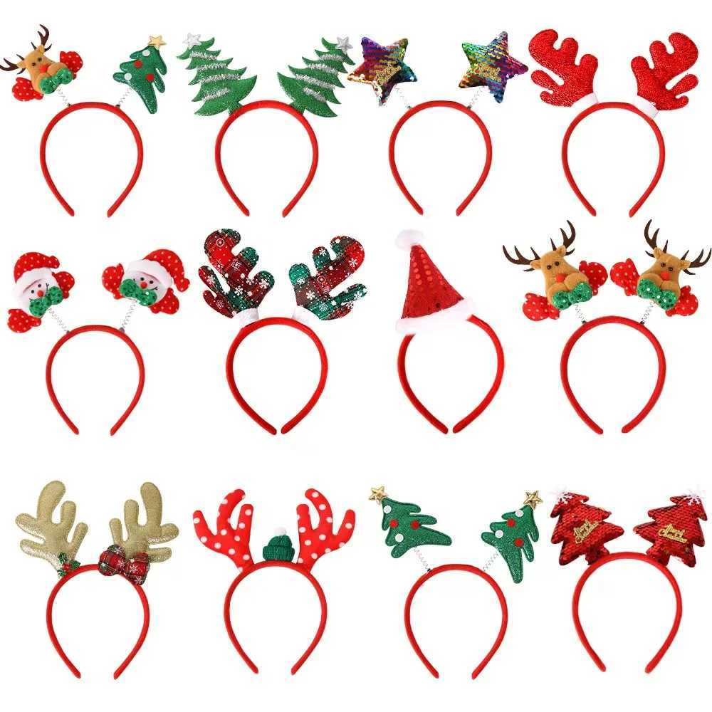 3PCS Holiday Headbands Cute Christmas head hat topper Annual Holiday Seasons Themes Christmas Party Christmas Dinner photo boothX241022