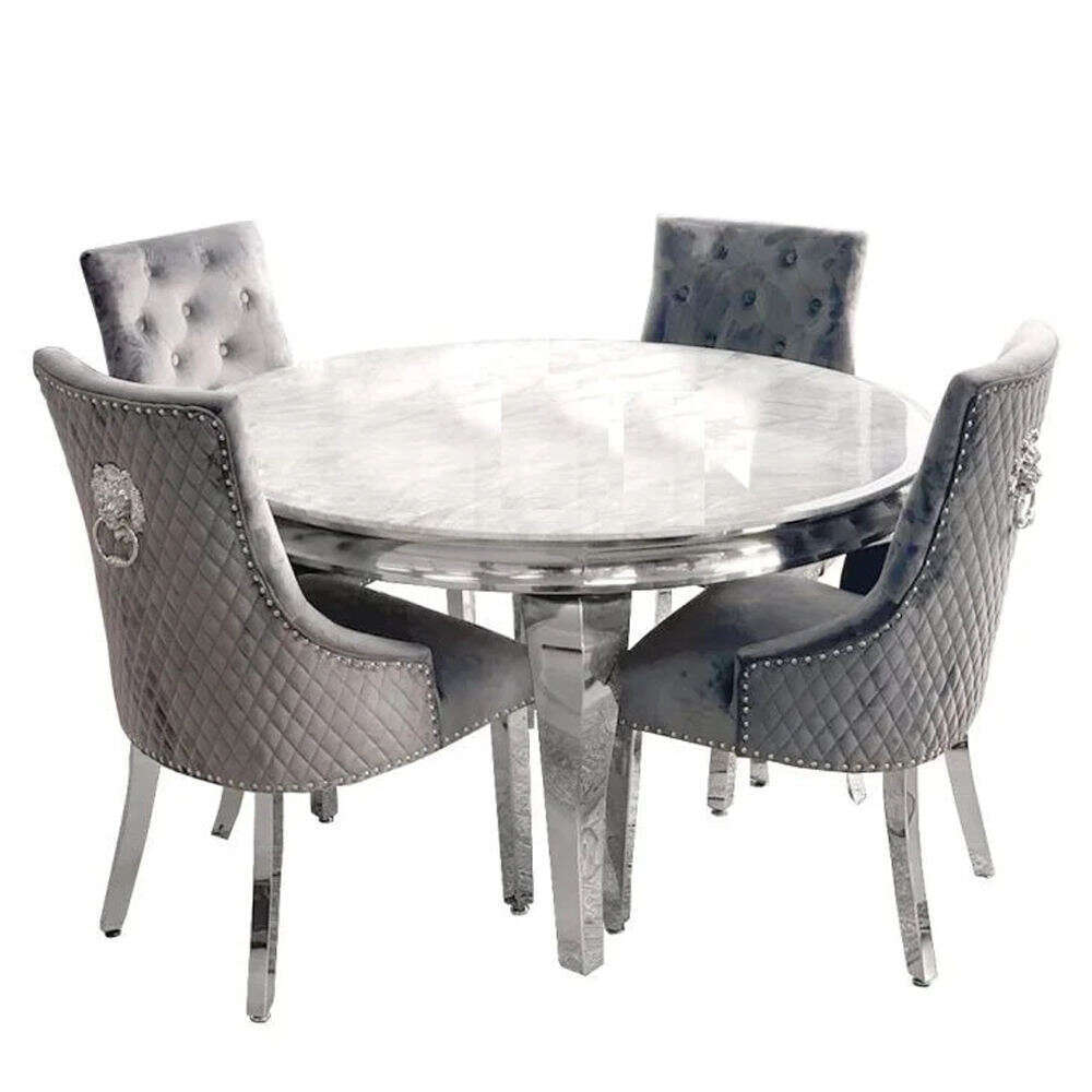 shop furniture cheap modern set 4 chairs marble round dining table The product is a customized product. Please contact customer service when placing a