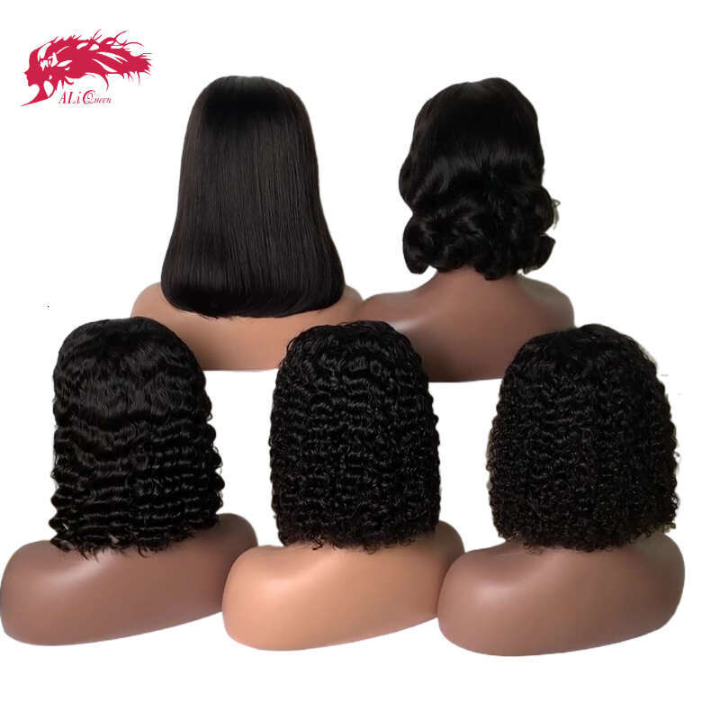 Short x Bob Human Hair Wigs Brazilian Straight Lace Front For Women Transparent Pre Plucked Bone Wig