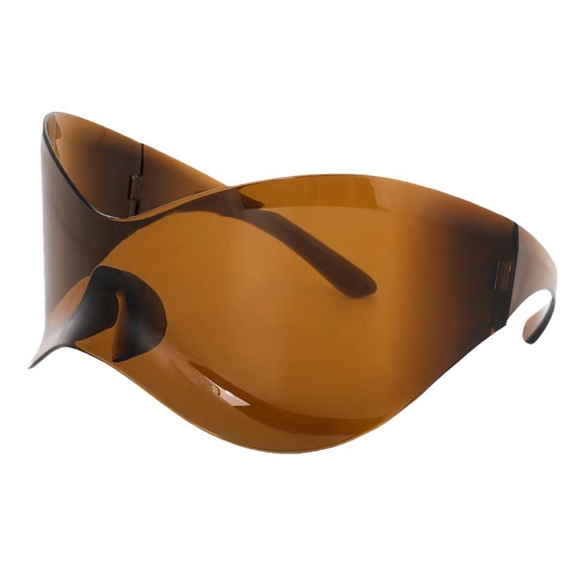 New Fashion Sunglasses Integrated Punk Trend Windproof Personalized Ball Bar Sunshade Mirror