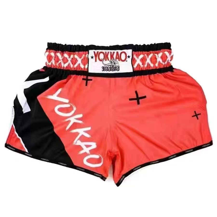 Muay Thai Pants Men Women Child Tiger Boxing Shorts Blue MMA Training Clothing Cage Fighting Grappling Sparring Kickboxing Pants