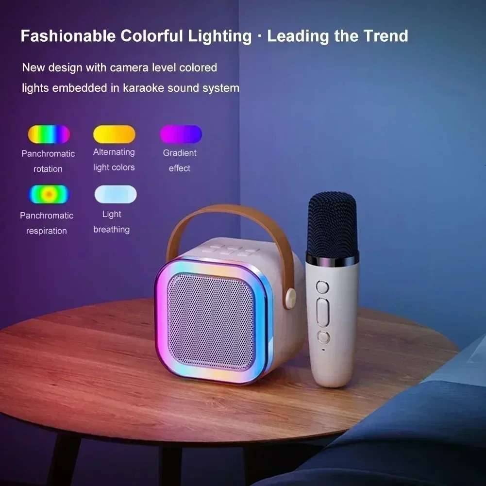 K12 Bluetooth Ser Portable Home Cute Karaoke Mini Wireless Audio with Microphone K Song Family Singing Machine 241022