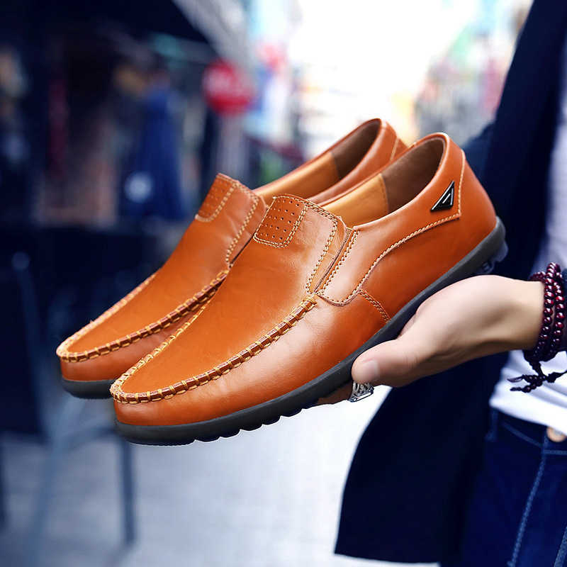 Men Dress Shoes Summer Mens Bean Shoes Leather Shoes Casual Shoes Mens Leather Shoes One Foot Shoes 241009