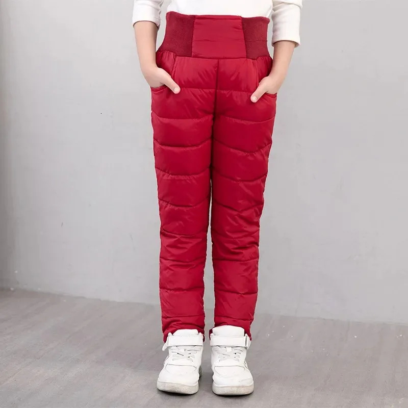 and Thick Boys and Girls Down Pants Winter Childrens High Quality Trouser Teen Boys and Girls Down Pants 241024
