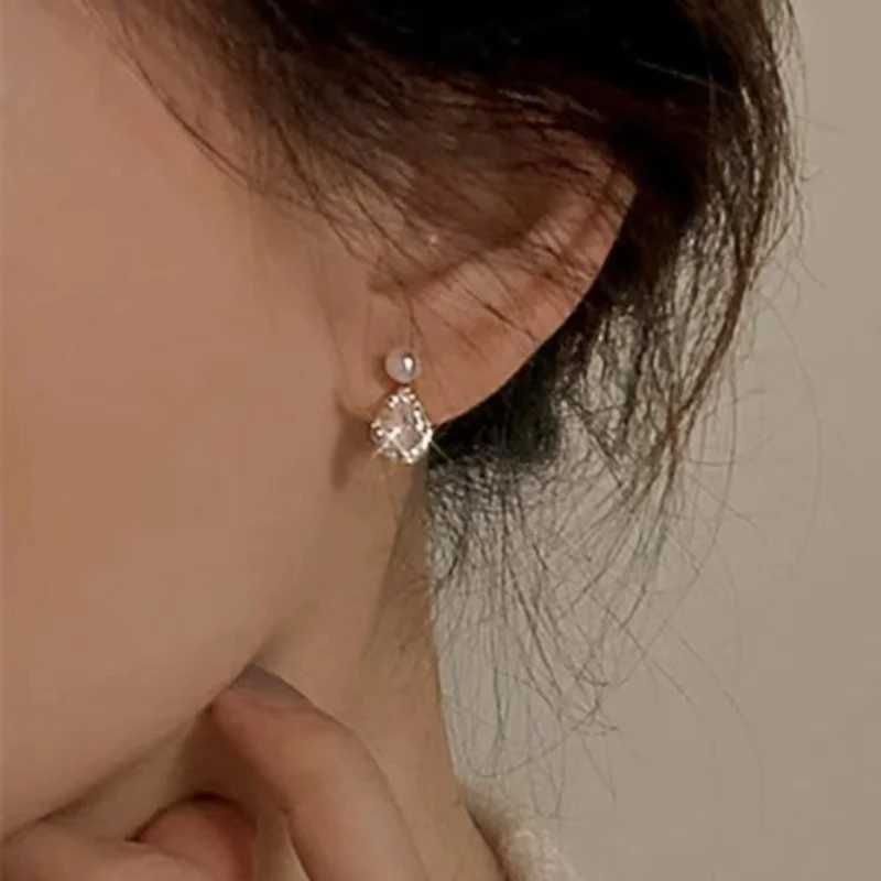 Pearl Upscale S925 Silver 14k Gold Jewelry Real Gold Earrings Zircon Pearl Twist Luxury Stud Earrings for Women BrincosX241023